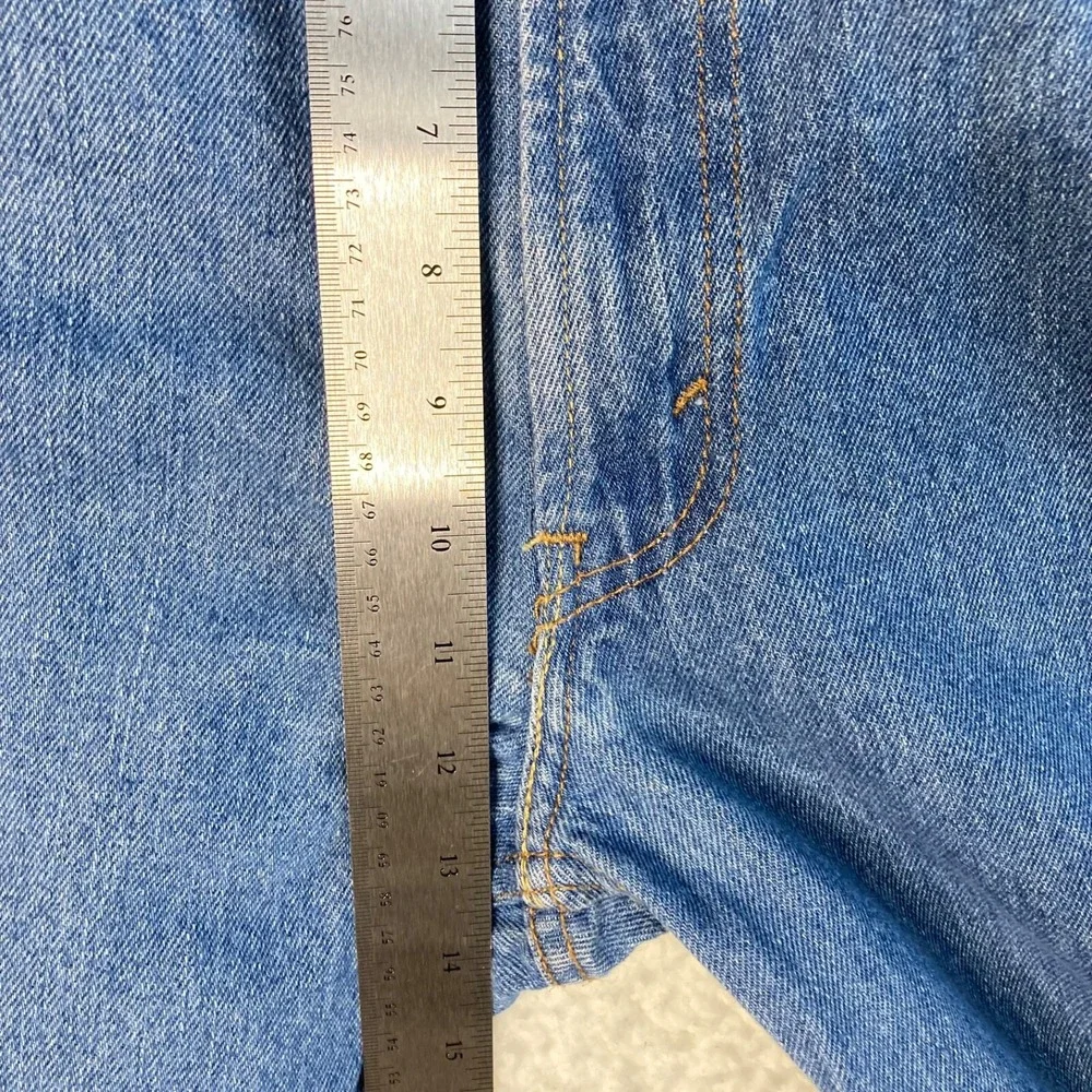 Levis 550 Relaxed Fit Straight Leg Pure Cotton Denim Jeans Mens 42x30 Red Tab